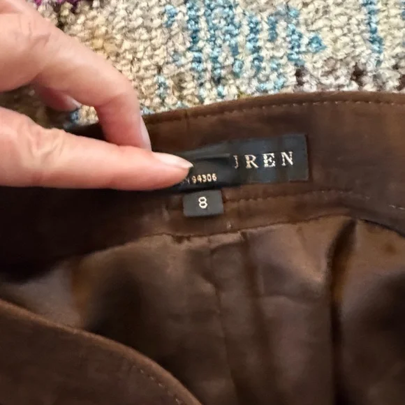 Ralph Lauren Chocolate Suede Trousers